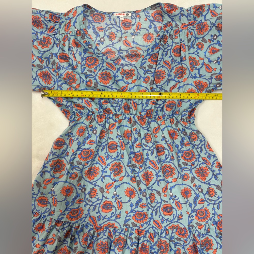 Sundry Blue and Pink Floral Mini Dress - Picture 9 of 12